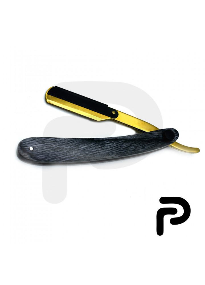 Wooden handle Black and gold Razor